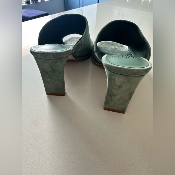 Light teal Charlotte Stone mules, size 7 - Picture 3 of 4